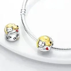 Dog Charm Collection Pandora Style Charms Sterling Silver Boston, Frenchie, Chi, Schnauzer, Puppy