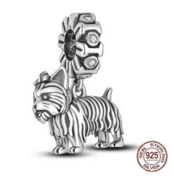 Dog Charm Collection Pandora Style Charms Sterling Silver Boston, Frenchie, Chi, Schnauzer, Puppy