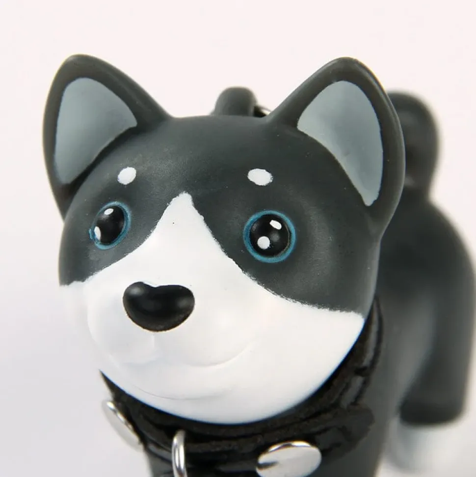 Dog Keychain 4 Types, Black and White Bull Terriers and Mutt Doggy*