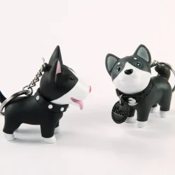 Dog Keychain 4 Types, Black and White Bull Terriers and Mutt Doggy*