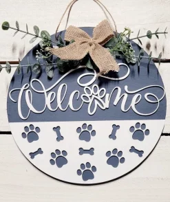 Dog Lover's Welcome Sign Handmade in the USA