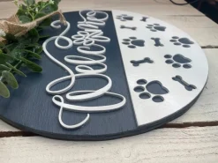 Dog Lover's Welcome Sign Handmade in the USA
