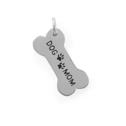 Dog Mom Sterling Silver Charm for Dog Lovers!