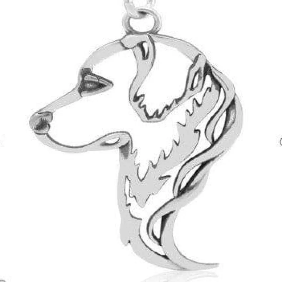 Dog Necklace-Solid Sterling Silver Cut Out Dog Necklace for Dog Lovers