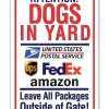 Dogs in Yard Sign for Pet Owners -Made in the USA Metal Sign