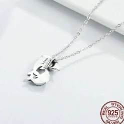 Dolphin Necklaces (4 Styles) in 925 Silver with Blue Cubic Zirconia
