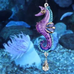 Dolphin, Seahorse or Coral Fish Sun catchers-Rainbow Makers! Hand Made with Swarovski Crystal