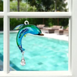 Dolphin, Seahorse or Coral Fish Sun catchers-Rainbow Makers! Hand Made with Swarovski Crystal