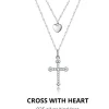Double Strand Cross and Heart Necklace Gorgeous!