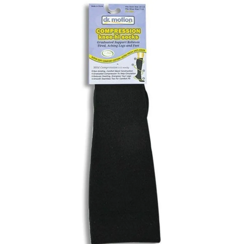 Dr Motion Men's Knee-Hi Compression Socks for Tired Legs