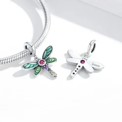 Dragonfly Charms or Pendants Sterling Silver 925