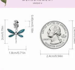 Dragonfly Charms or Pendants Sterling Silver 925