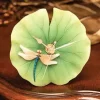 Dragonfly On Lotus Clock