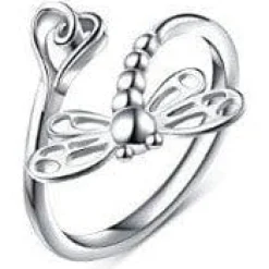 Dragonfly Ring in 925 Sterling Silver, Simple and Sweet