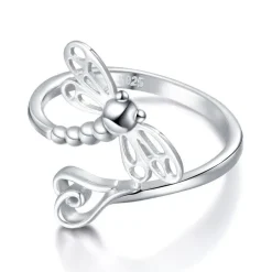 Dragonfly Ring in 925 Sterling Silver, Simple and Sweet
