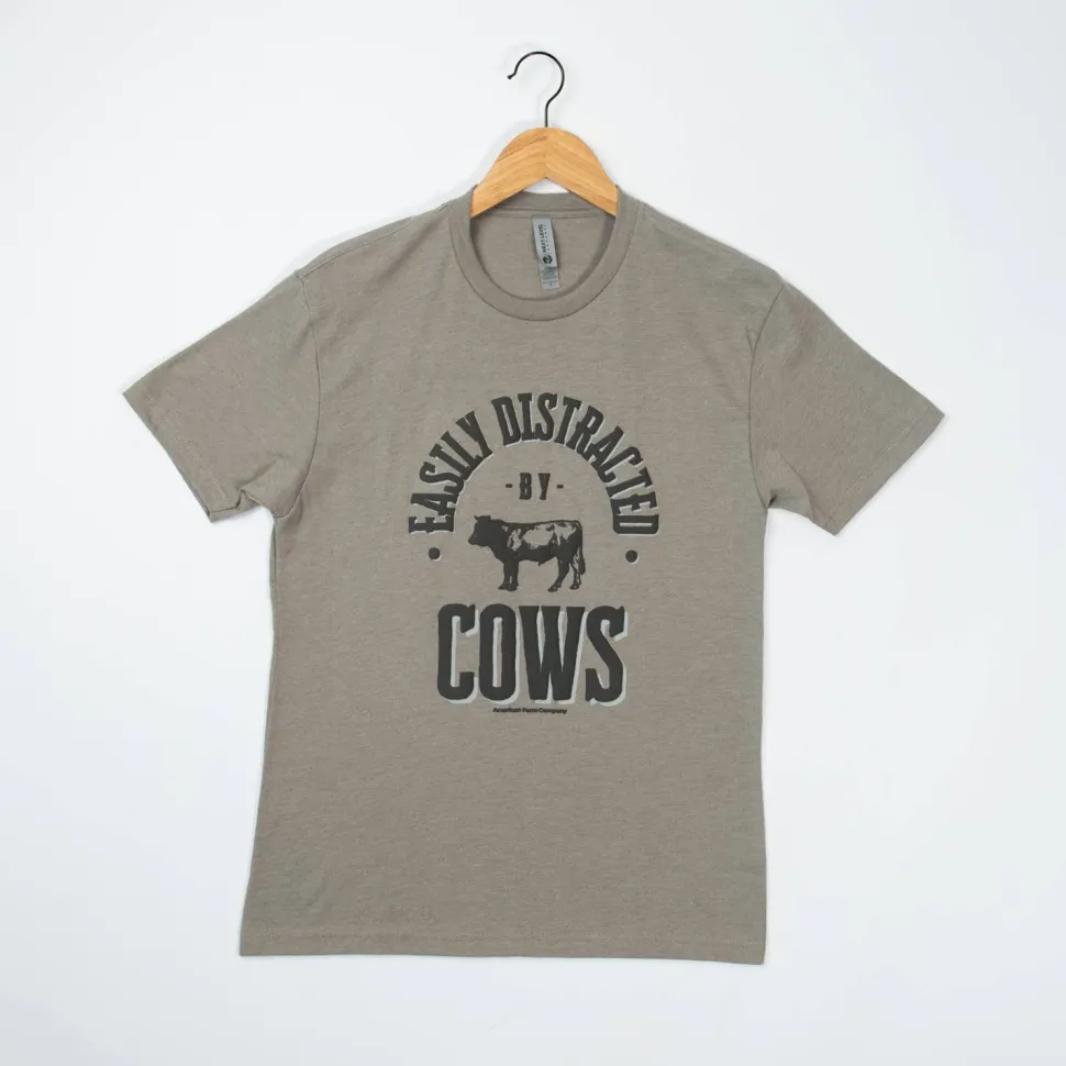 Easily Distracted By Cows' Graphic Tee