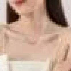 Elegant Angel Wing Necklace in Fine 925 Sterling Silver with CZ