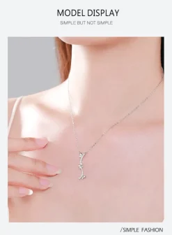 Elegant Butterfly Necklaces and Ring in Fine 925 Sterling Silver with CZ