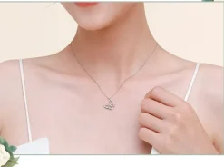 Elegant Butterfly Necklaces and Ring in Fine 925 Sterling Silver with CZ