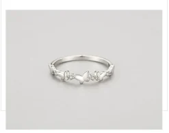 Elegant Butterfly Necklaces and Ring in Fine 925 Sterling Silver with CZ