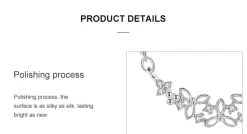 Elegant Flower Necklace in Fine 925 Sterling Silver with CZ