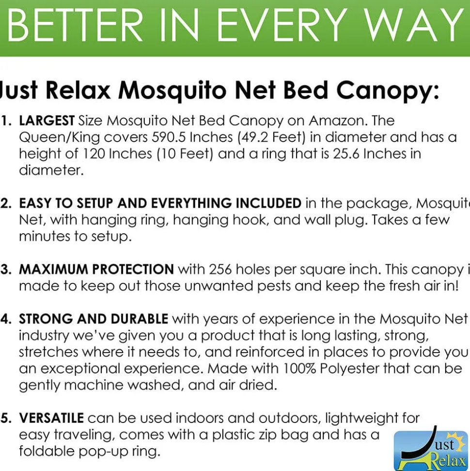 Elegant Mosquito Net Bed Canopy Set, Beige All Sizes