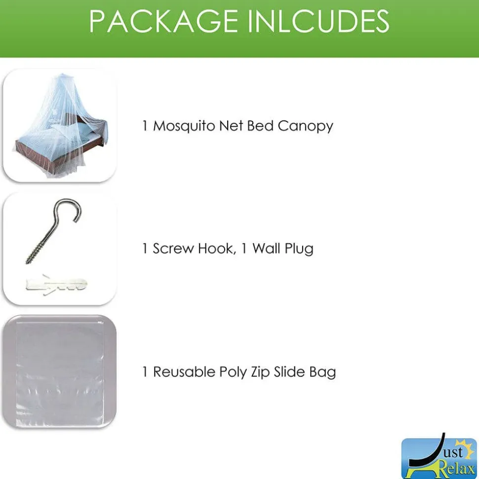 Elegant Mosquito Net Bed Canopy Set, Beige All Sizes