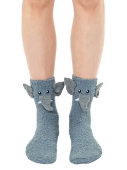 Elephant Crew Slipper Socks Soft and Fuzzy Women's