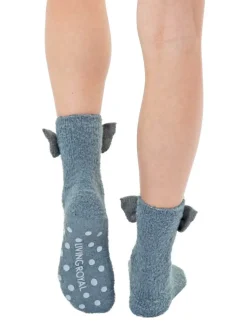 Elephant Crew Slipper Socks Soft and Fuzzy Women's