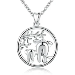 Elephant Jewelry Sets Ring, Necklace Solid Sterling Silver