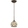 Elizabethan 1-Lght Pndnt Drk Bz W/Cystl