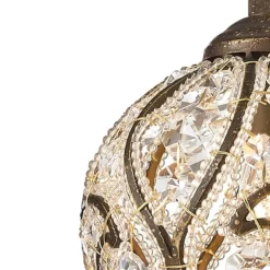 Elizabethan 1-Lght Pndnt Drk Bz W/Cystl