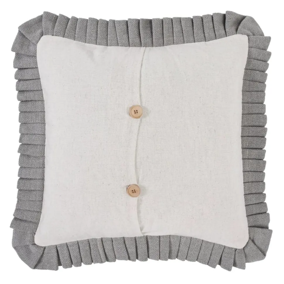 Embroidered Bee Honey Pillow 18x18