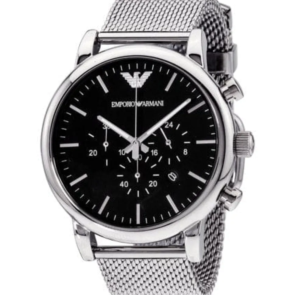 Emporio Armani Men's Chronograph Stainless Steel Mesh Bracelet Watch