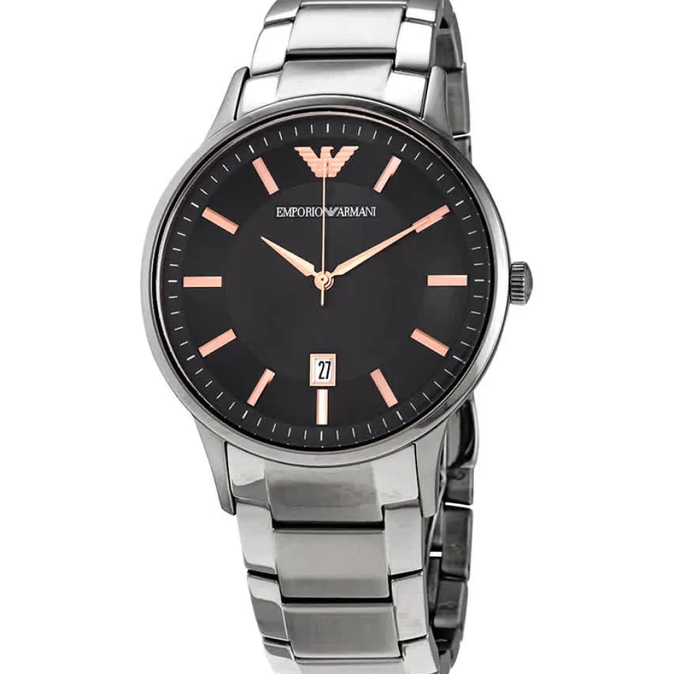 Emporio Armani Men's Three-Hand Date Stainless Steel Watch - Silver