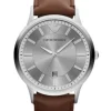 Emporio Armani Watch, Men's Brown Leather Strap