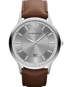 Emporio Armani Watch, Men's Brown Leather Strap