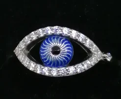Evil Eye Ring Sterling Silver