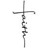 Faith With Cross Sticker Decal for Vehicle