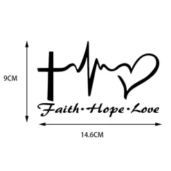 Faith-Hope-Love Sticker for Car or Wherever You Want to Share a Good Message!