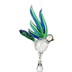 Fantasy Glass Crystal Suncatchers-Eagle, Hummingbird, Songbird and Dragonfly