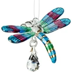 Fantasy Glass Crystal Suncatchers-Eagle, Hummingbird, Songbird and Dragonfly