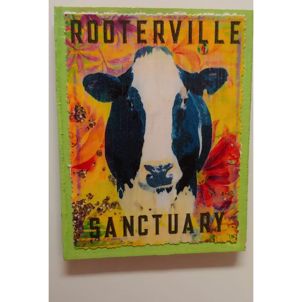 Farm Animal Magnets: Handmade Rooterville Animals on Magnets Rooster, Cow, Piggy *