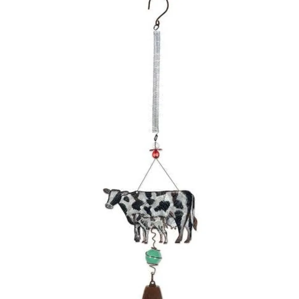 Farm Animal Metal Art Bouncy Decorations-Hen, Pig-Cow