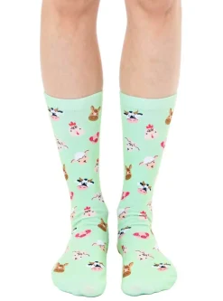 Farm Animal Socks-Down on the Farm The Gang's All Here Unisex Crew Socks *
