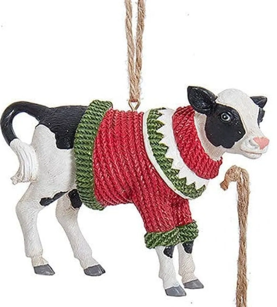FARM ANIMALS W/SWEATER and SCARF Ornaments Pig,Cow, Chicken Kurt Adler