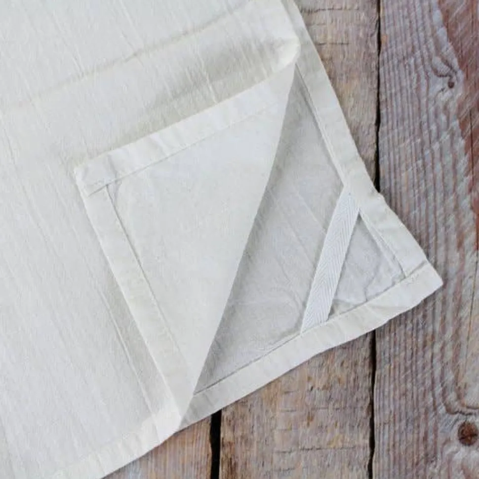 Farm Chick Handprinted White Flour Sack Tea Towel with Hanging Loop