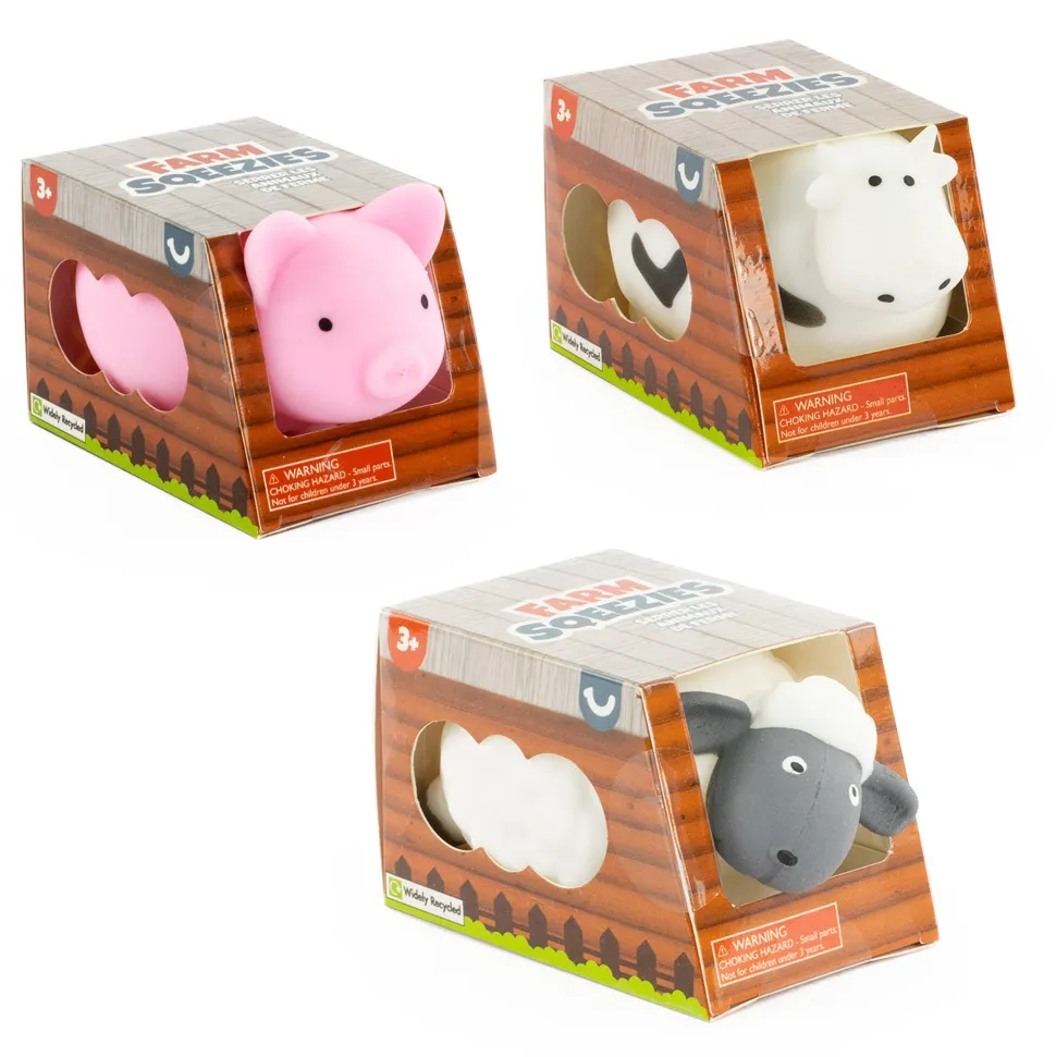 Farm Squeezies Squishy Pig, Cow or Sheep Fidget Toy