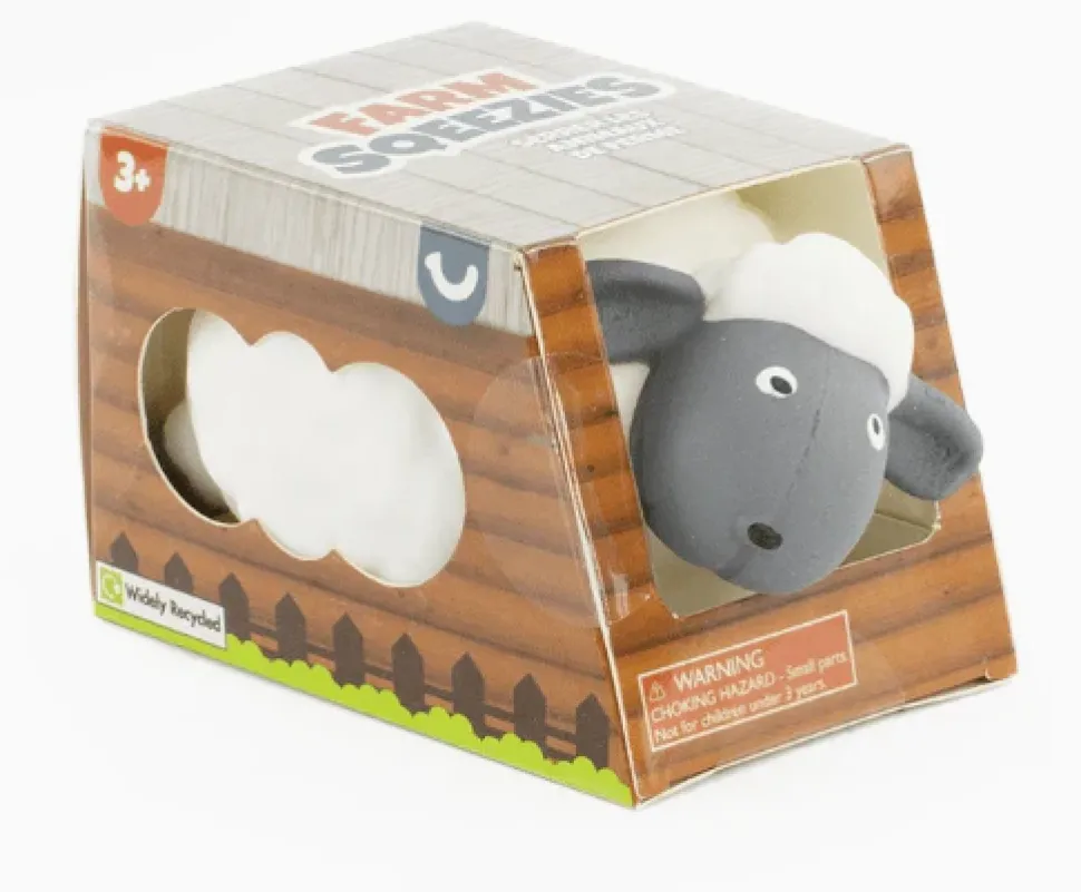 Farm Squeezies Squishy Pig, Cow or Sheep Fidget Toy