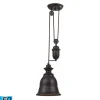 Farmhouse 1-Lght Adjustbl Pndnt W/Shade Led 65070-1-LED